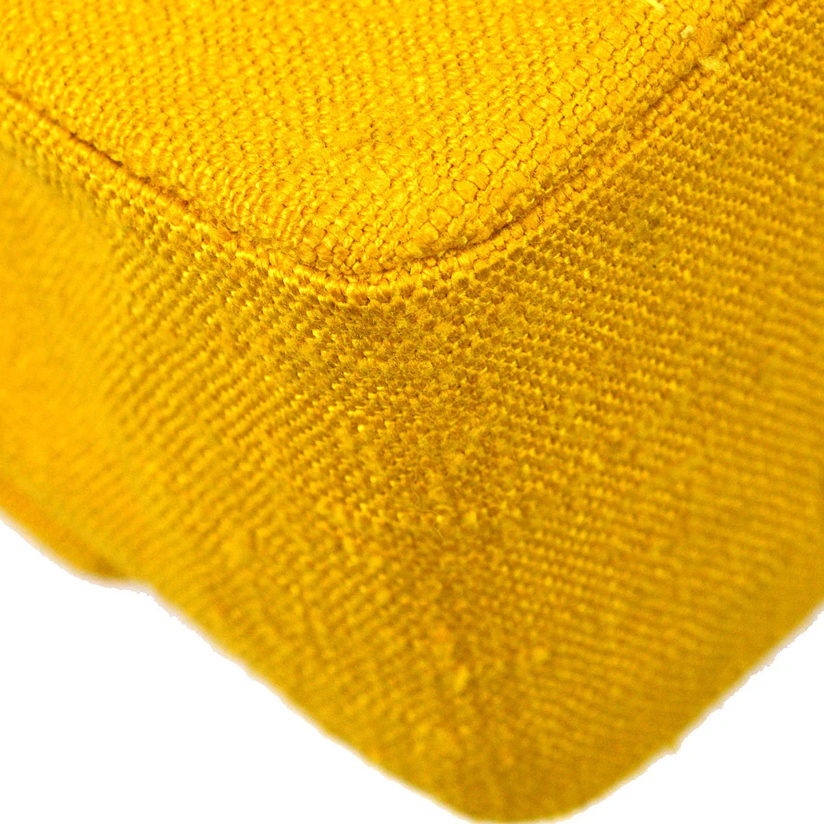 Chanel 1991-1994 Yellow Linen Small Diana Flap Bag