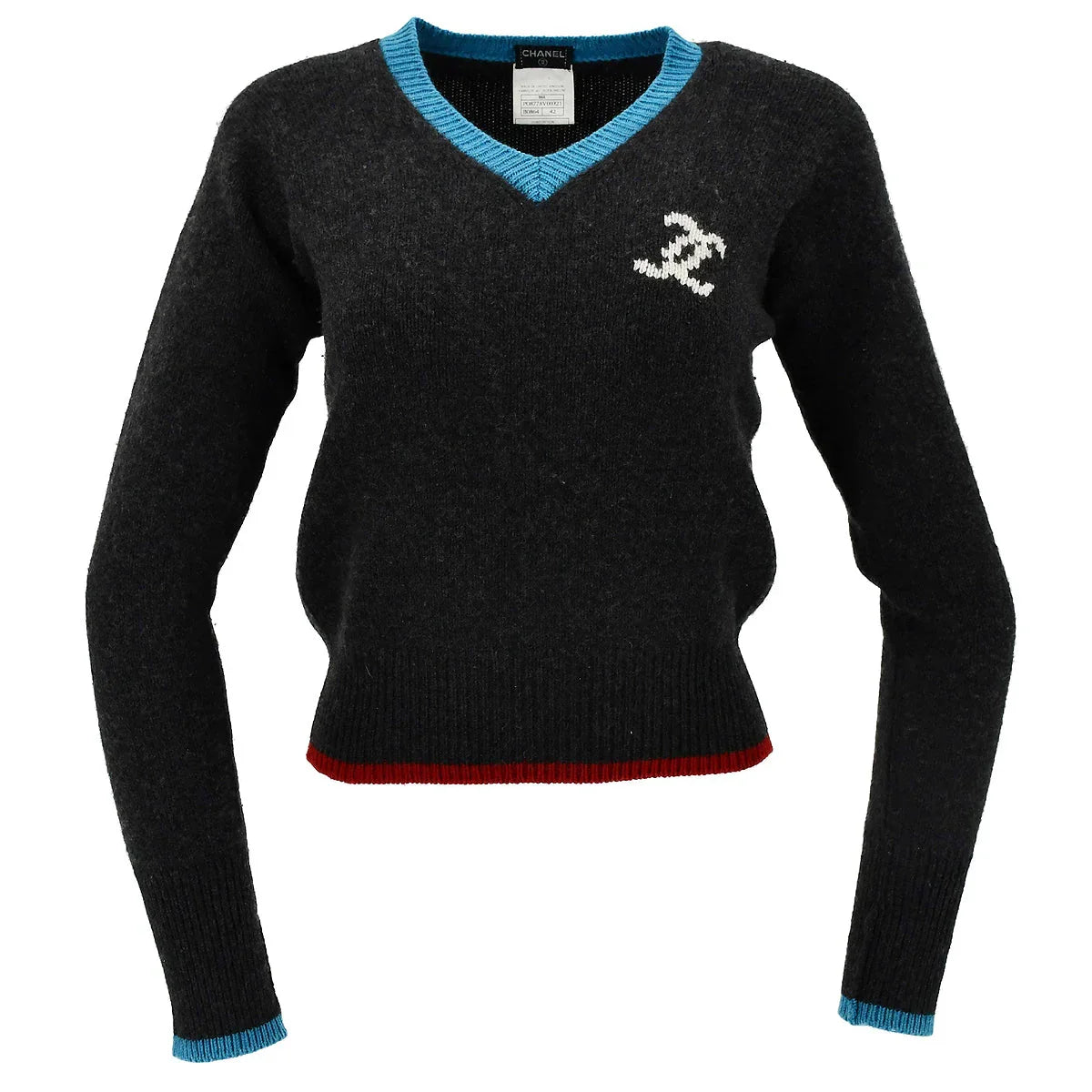 Chanel 1996 CC V-neck Cashmere Jumper #42