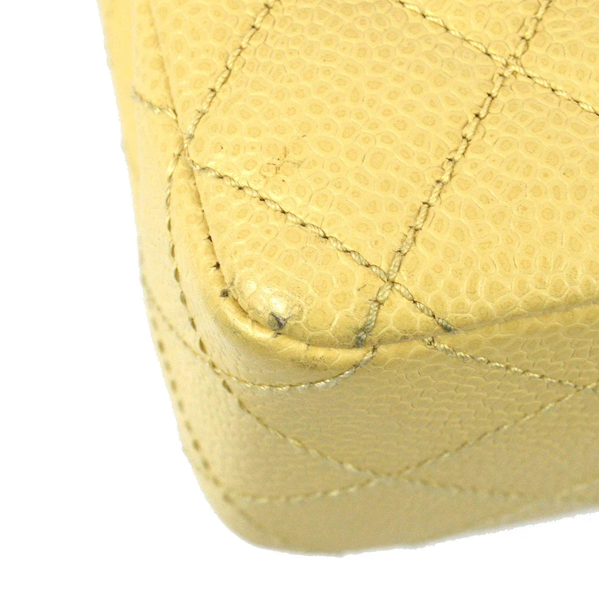 Chanel 2004-2005 Beige Caviar Medium Classic Double Flap Bag