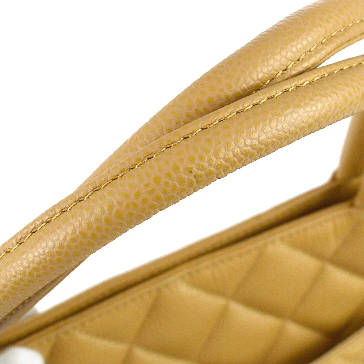 Chanel 2006-2008 Beige Caviar Medallion Tote