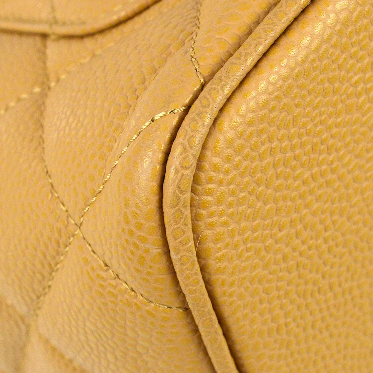 Chanel 2006-2008 Beige Caviar Medallion Tote