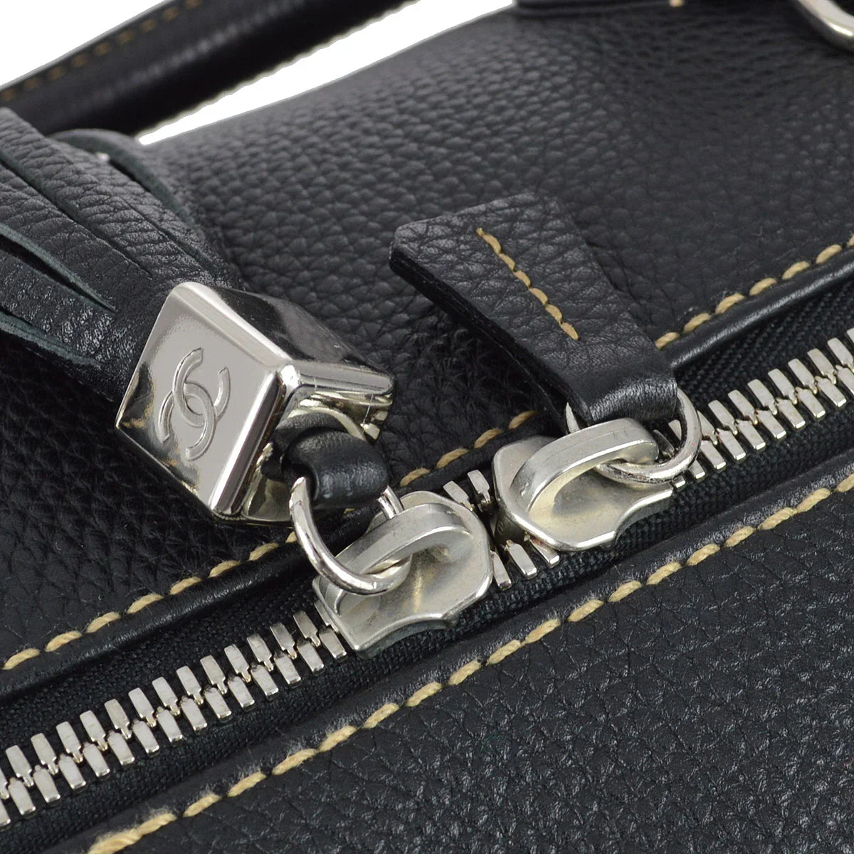 Chanel 2003-2004 Black Calfskin Boston 40