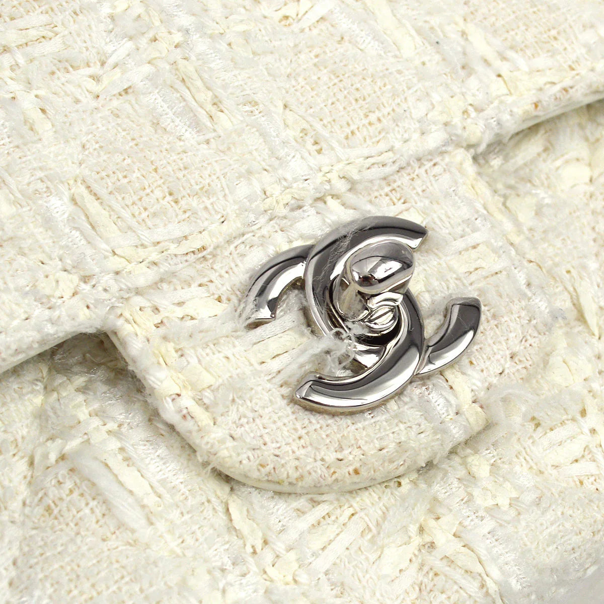 Chanel * 2004-2005 Tweed Medium Classic Double Flap Bag SHW