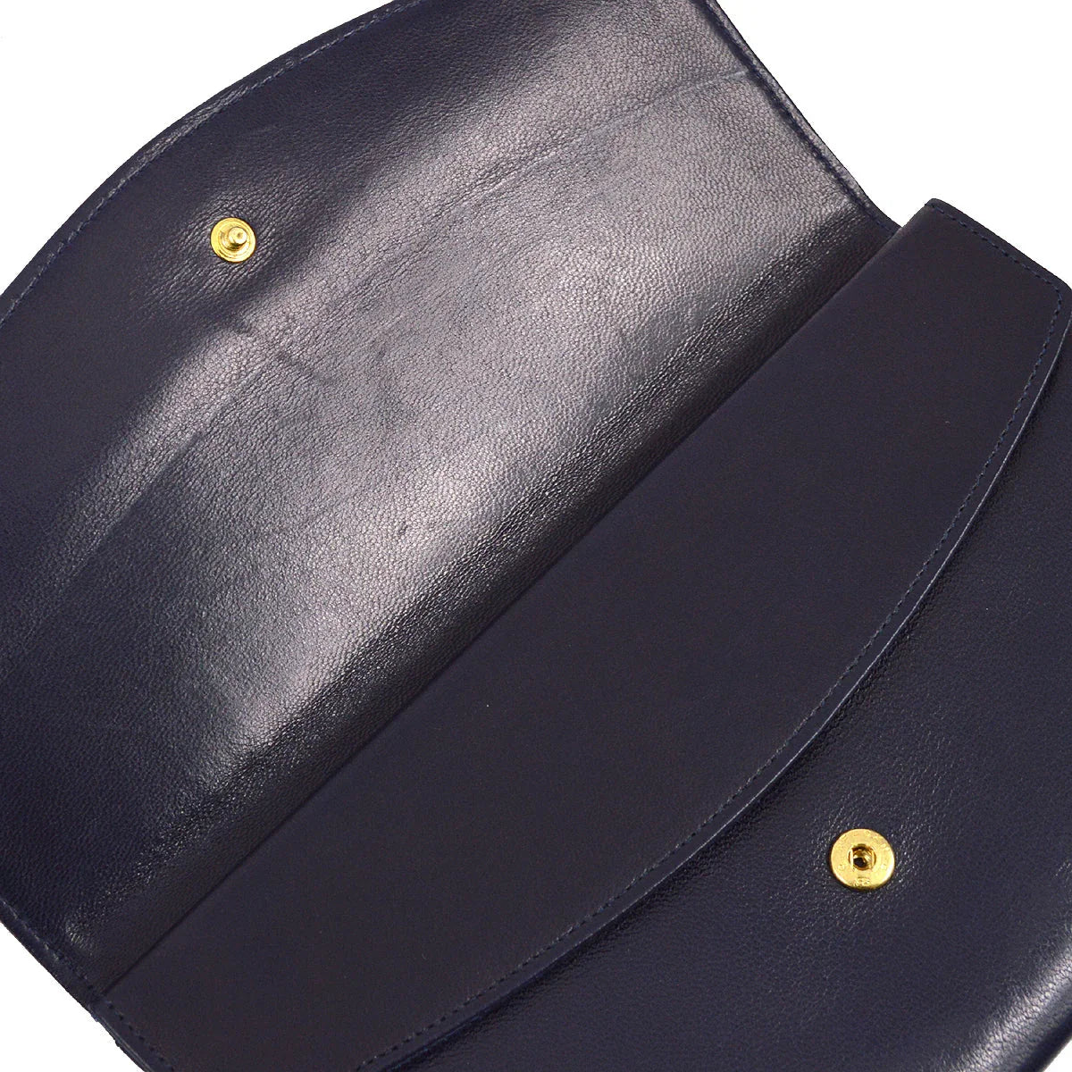 Chanel 1991-1994 Navy Lambskin Timeless Long Wallet