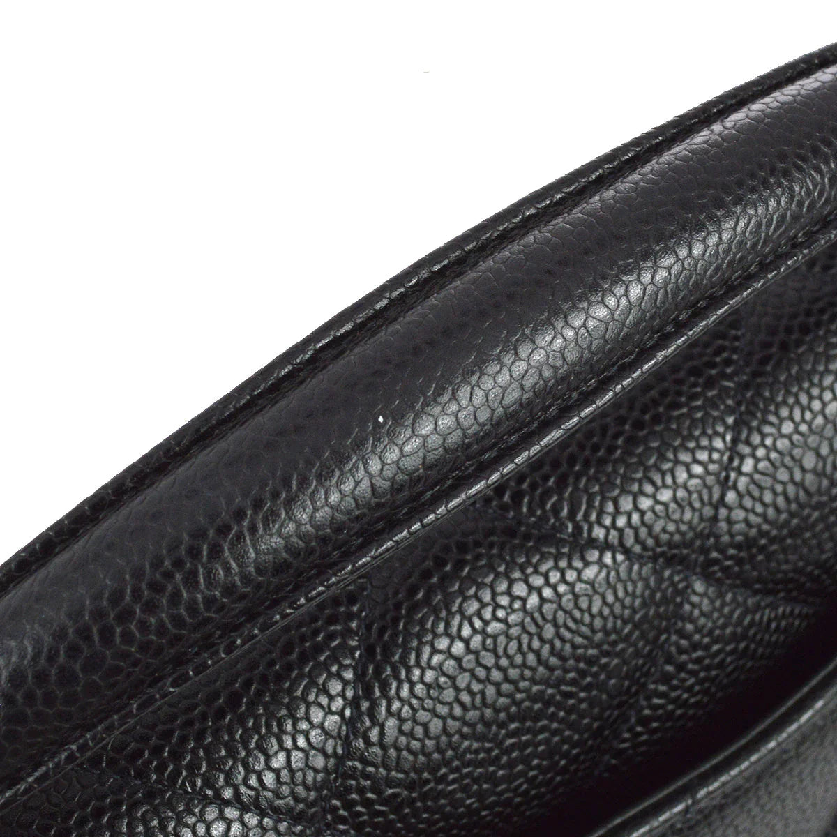Chanel 1994-1996 Black Caviar Briefcase Business Handbag