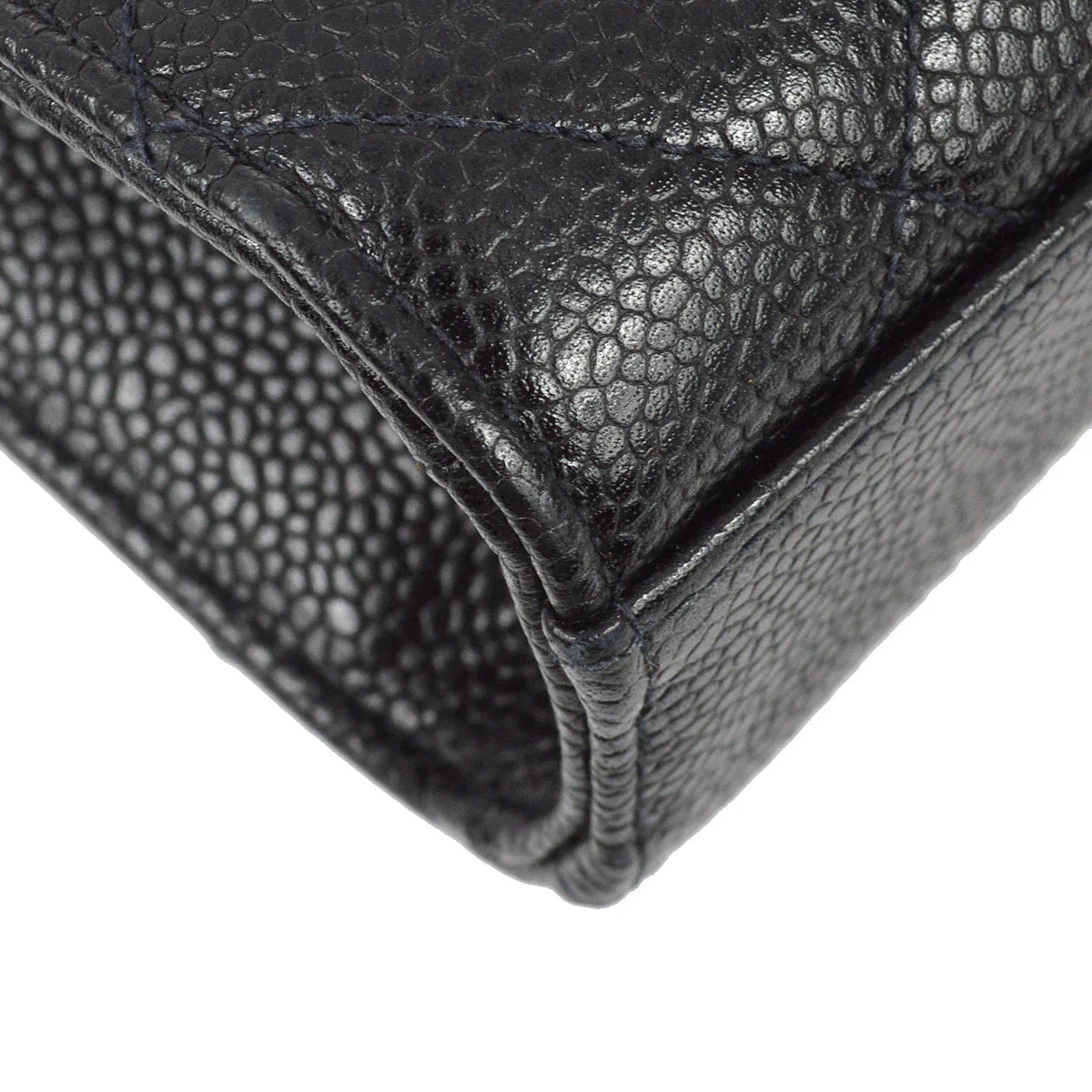 Chanel 1994-1996 Black Caviar Briefcase Business Handbag