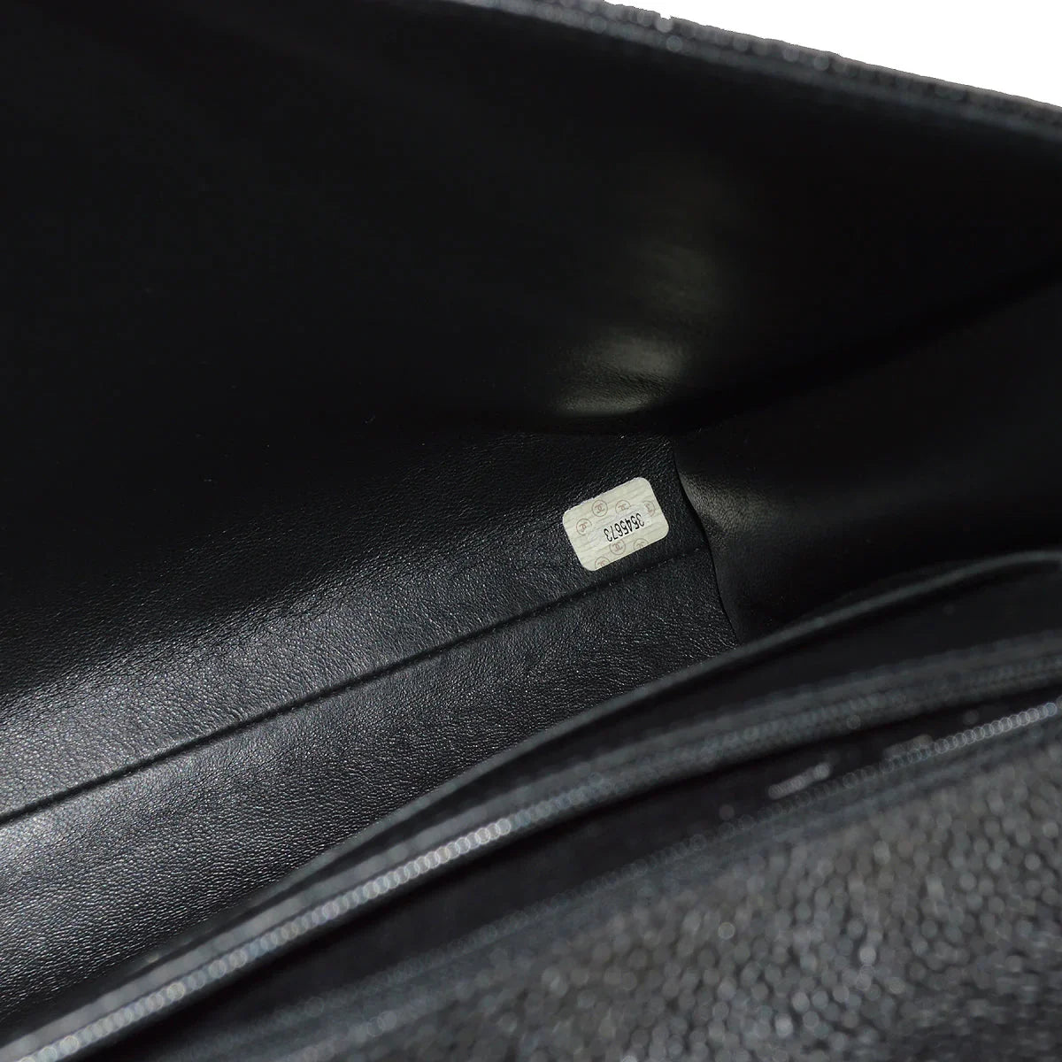 Chanel 1994-1996 Black Caviar Briefcase Business Handbag