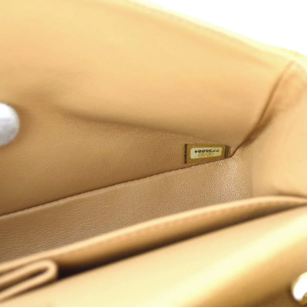 Chanel 2001-2003 Beige Caviar Medium Classic Double Flap Bag