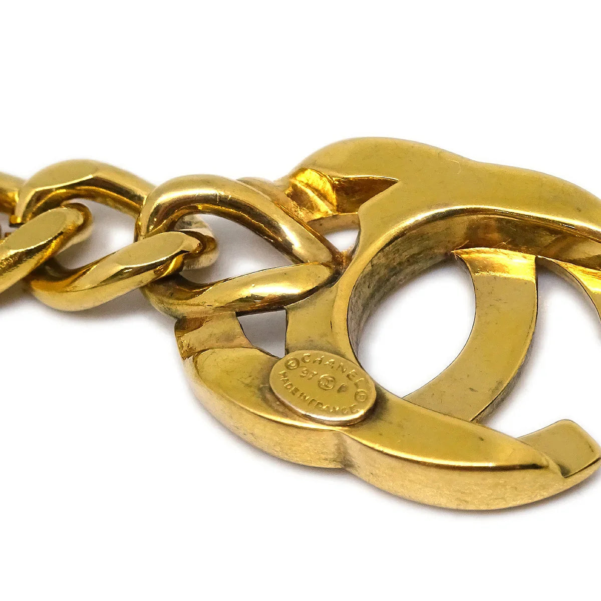 Chanel Turnlock Chain Bracelet Gold 97P