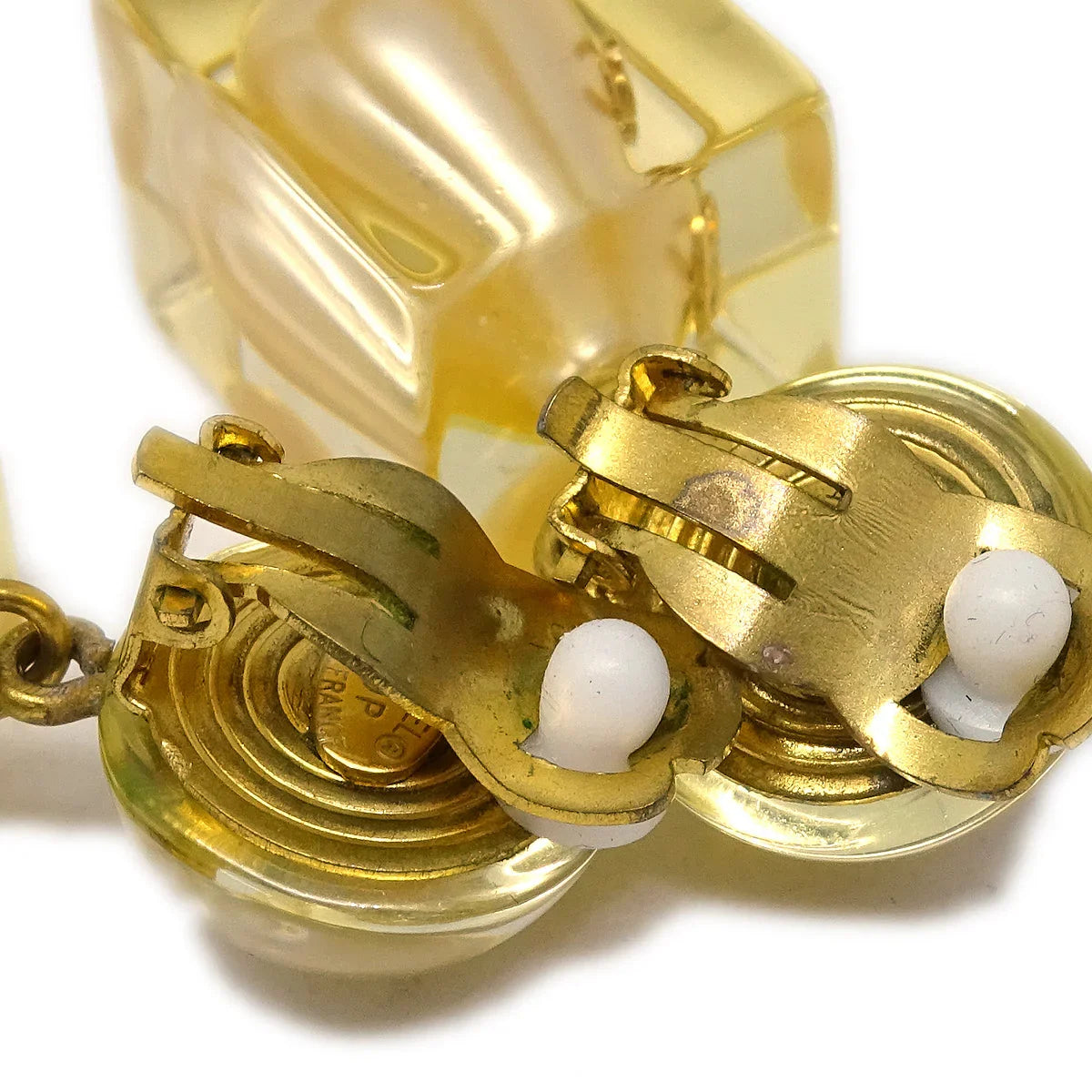 Chanel Artificial Pearl Dangle Earrings 97P