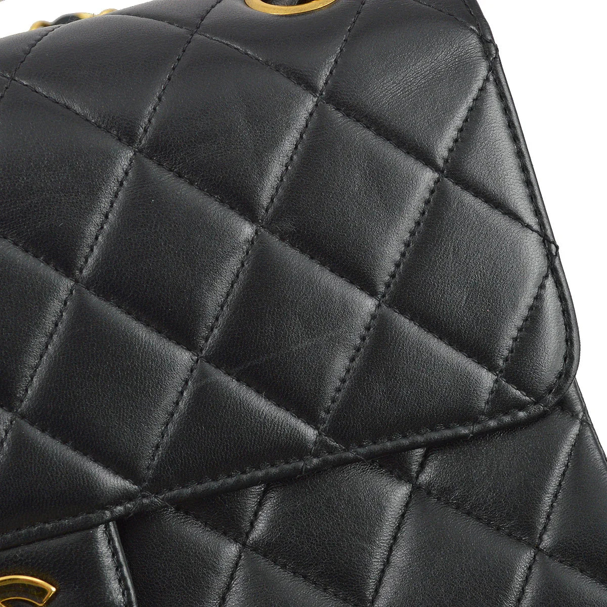 Chanel 1994-1996 Black Lambskin Medium Double Sided Classic Flap Bag
