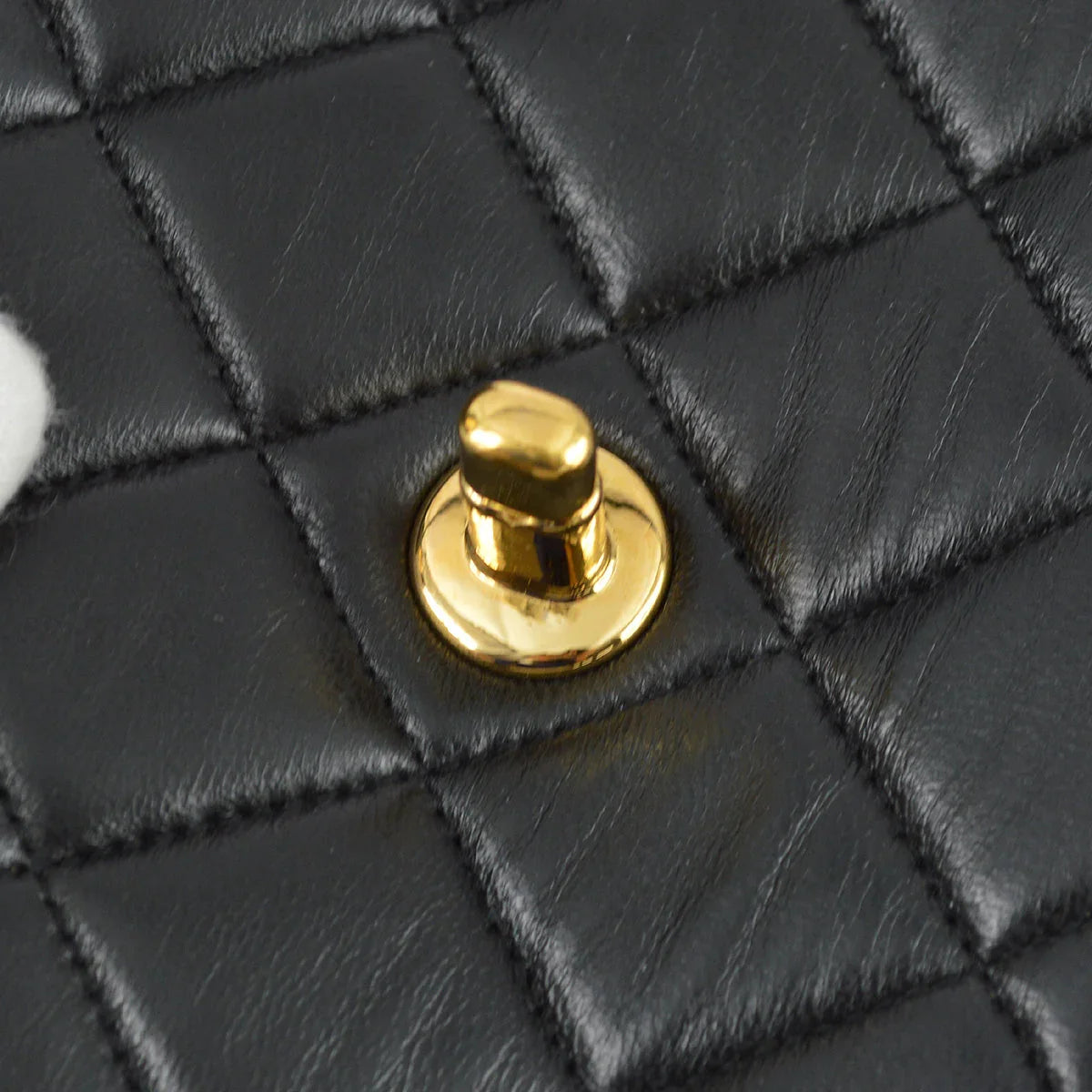Chanel 1994-1996 Black Lambskin Medium Double Sided Classic Flap Bag