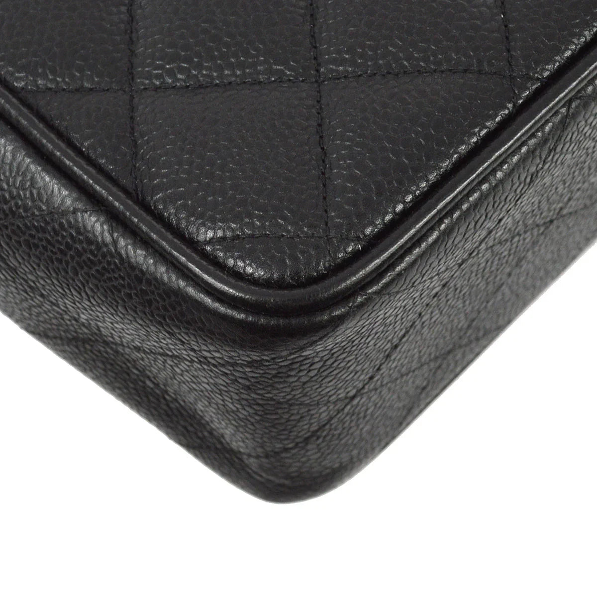 Chanel 1994-1996 Black Caviar Jumbo Classic Flap Bag