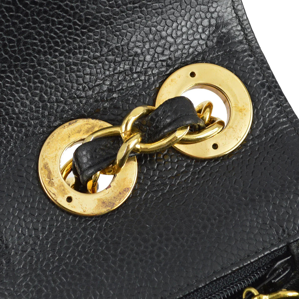 Chanel 1994-1996 Black Caviar Jumbo Classic Flap Bag