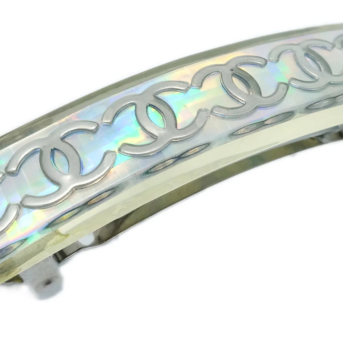 Chanel Hair Clip Hairpin Barrette Clear 97P/62