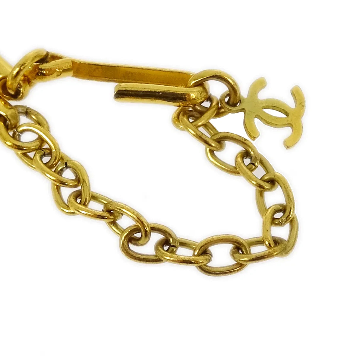Chanel Clover Gold Chain Pendant Necklace 03P