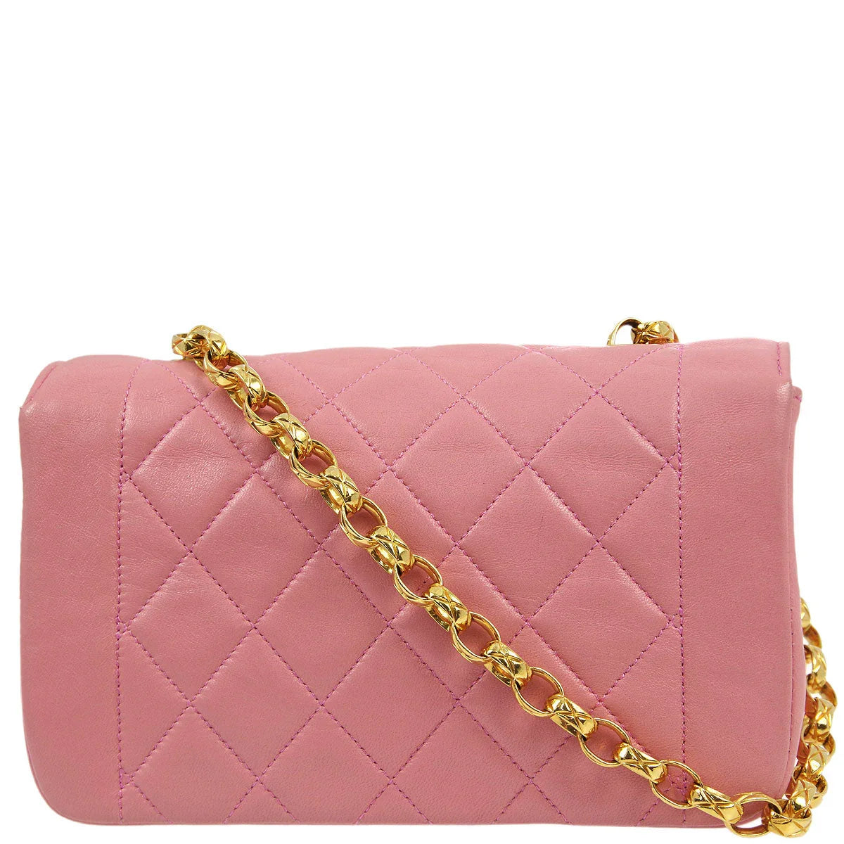 Chanel * 1989-1991 Pink Lambskin Border Flap Bag