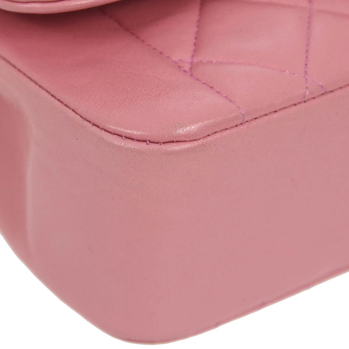 Chanel * 1989-1991 Pink Lambskin Border Flap Bag