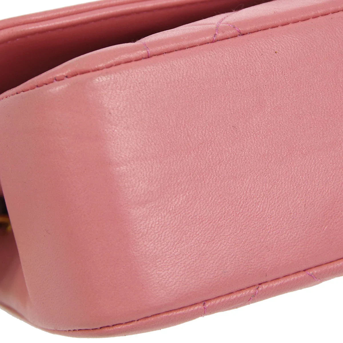 Chanel * 1989-1991 Pink Lambskin Border Flap Bag