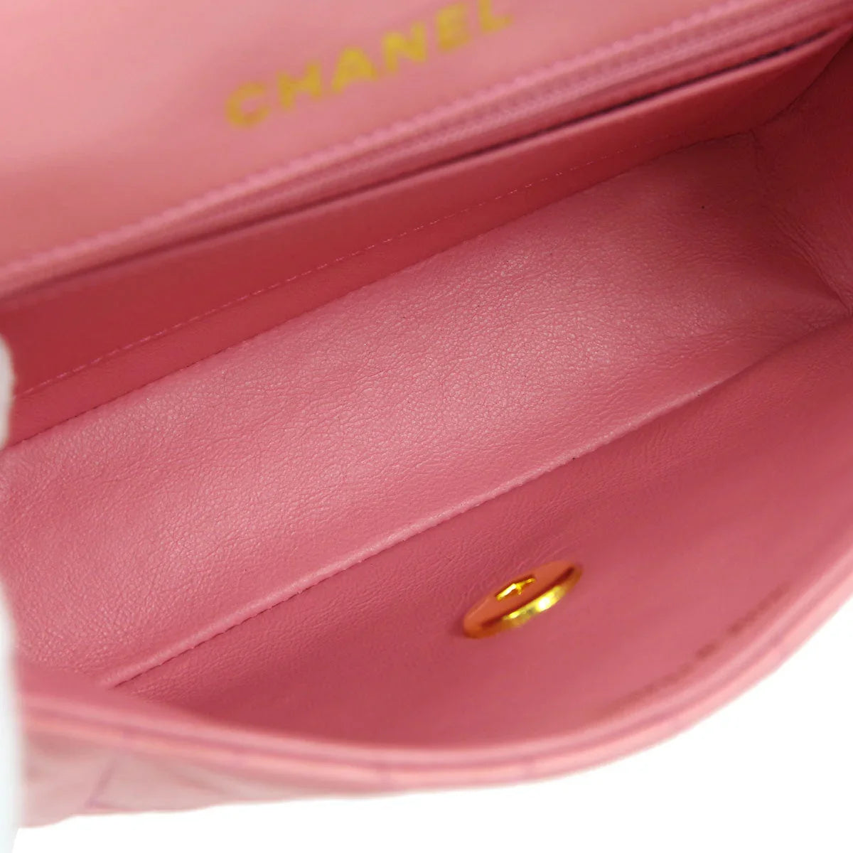 Chanel * 1989-1991 Pink Lambskin Border Flap Bag