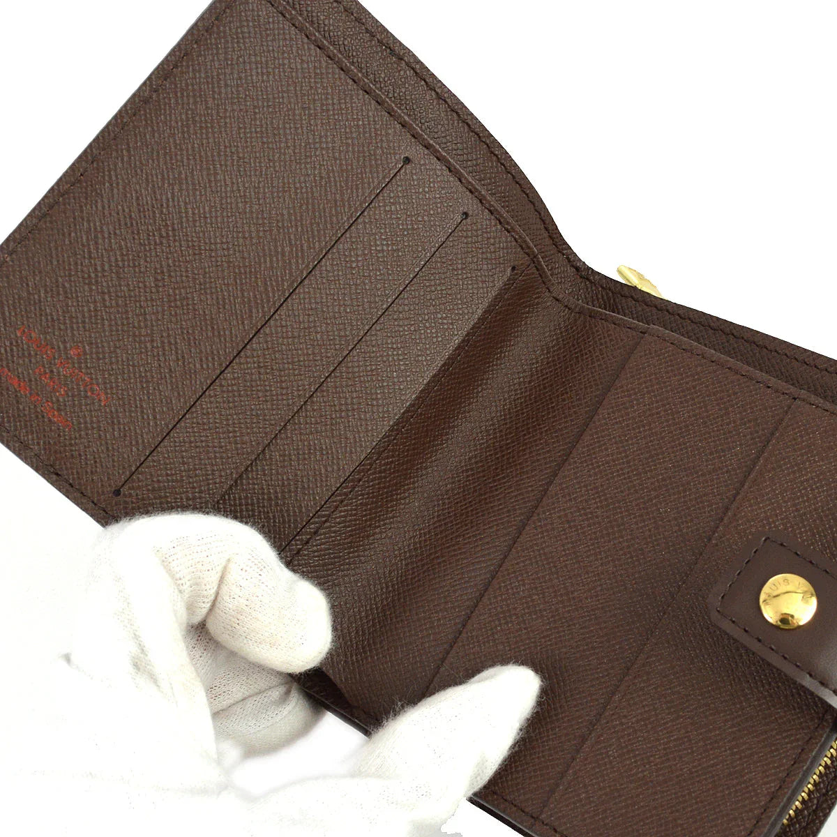 Louis Vuitton 2003 Damier Compact Zip Wallet N61668
