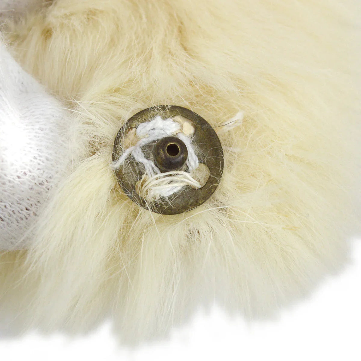 Chanel White Fur Bracelet Bangle Wristband