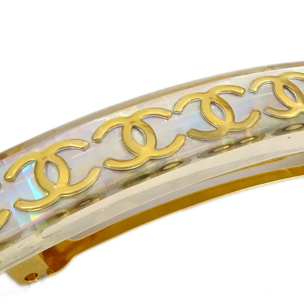 Chanel Hair Clip Hairpin Barrette Clear 97P/62