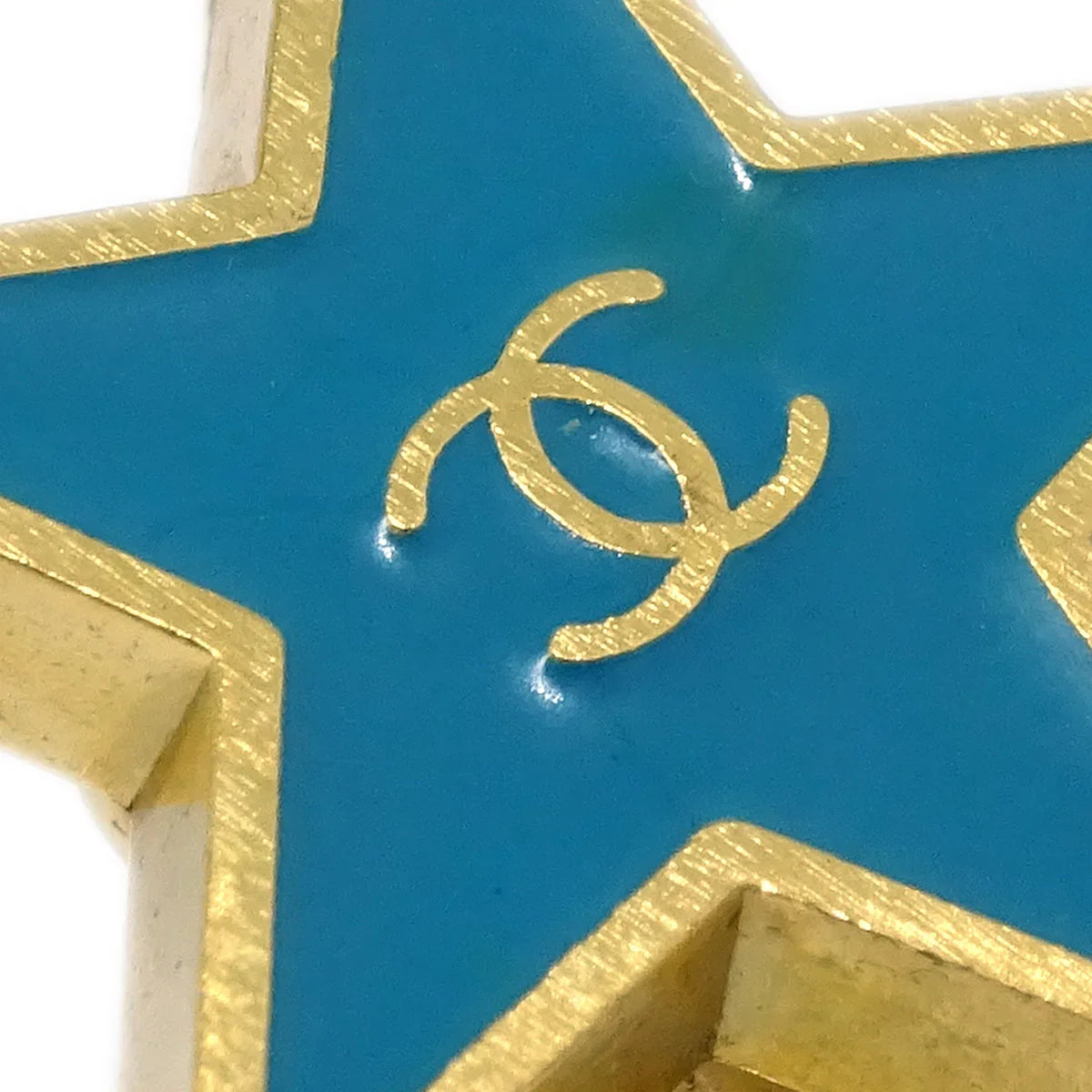 Chanel Star Earrings Clip-On Blue 01P