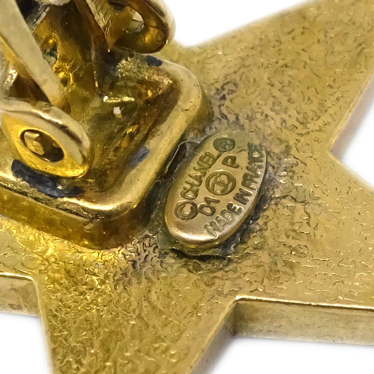 Chanel Star Earrings Clip-On Blue 01P