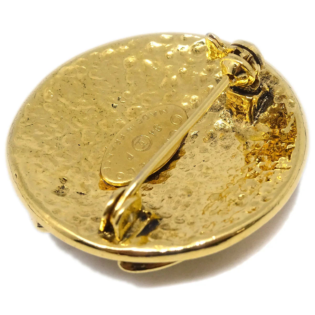 Chanel Medallion Brooch Pin Gold 94P