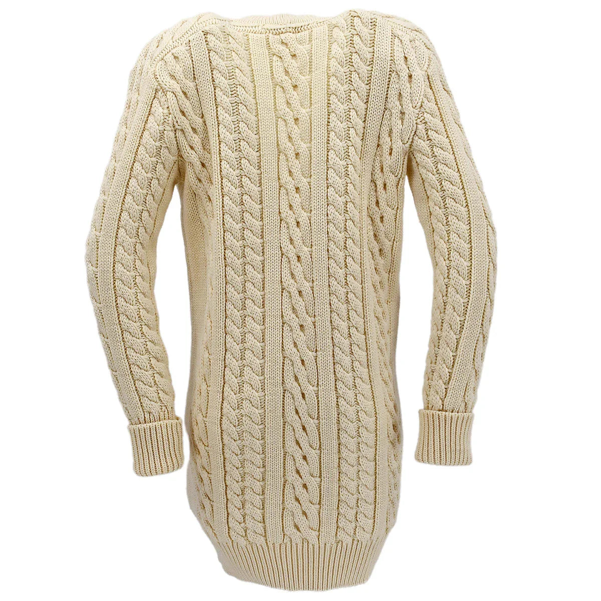 Chanel cable-knit wool long cardigan #38