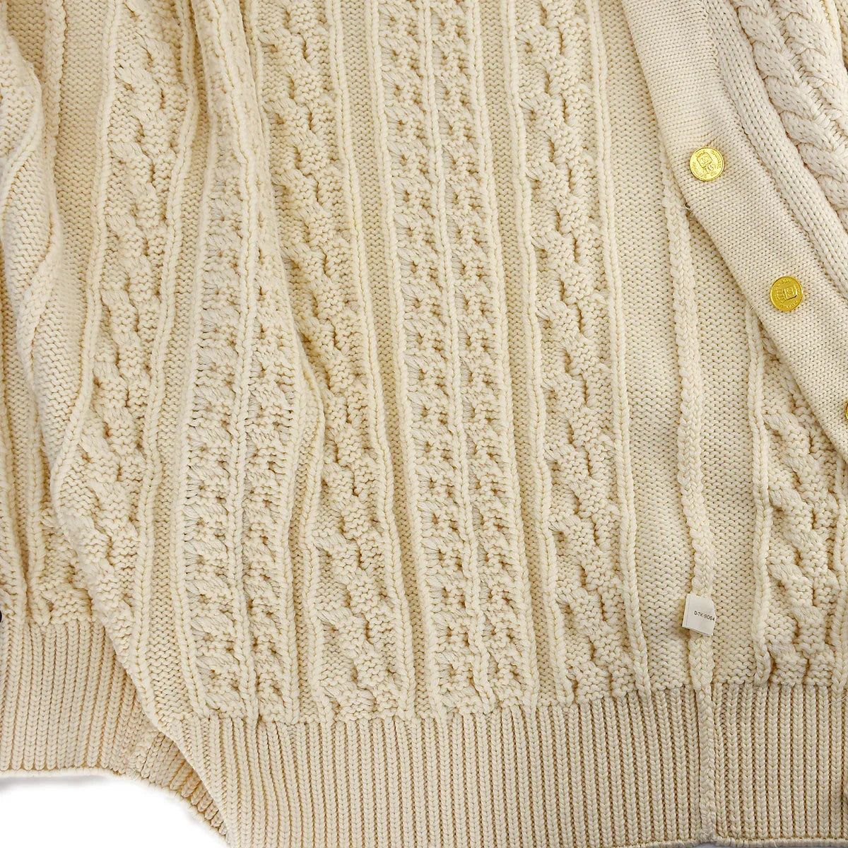 Chanel cable-knit wool long cardigan #38