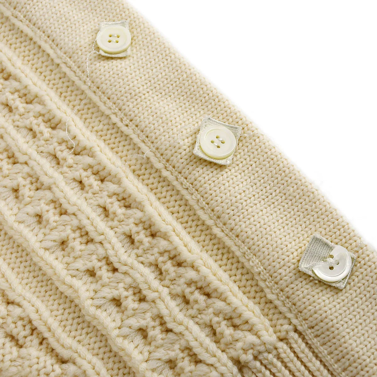 Chanel cable-knit wool long cardigan #38