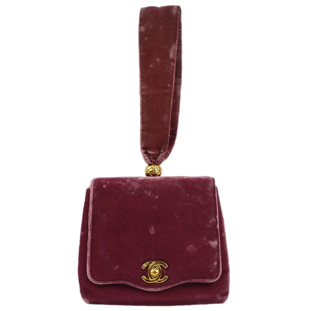Chanel 1994-1996 Pink Velvet Evening Bag