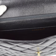 Chanel 1991-1994 Black Caviar Briefcase