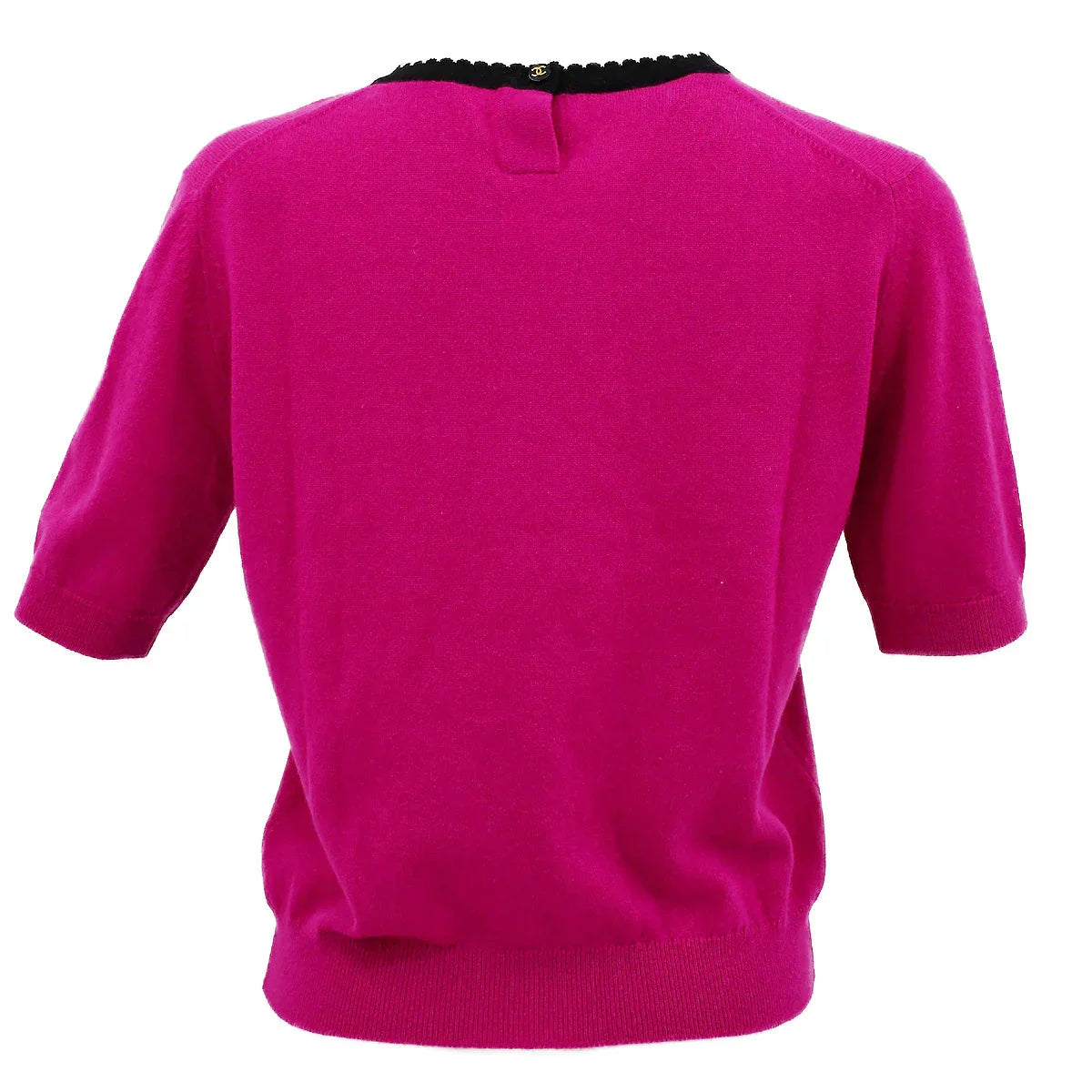 Chanel Short Sleeve Sweater Pink 94A #42