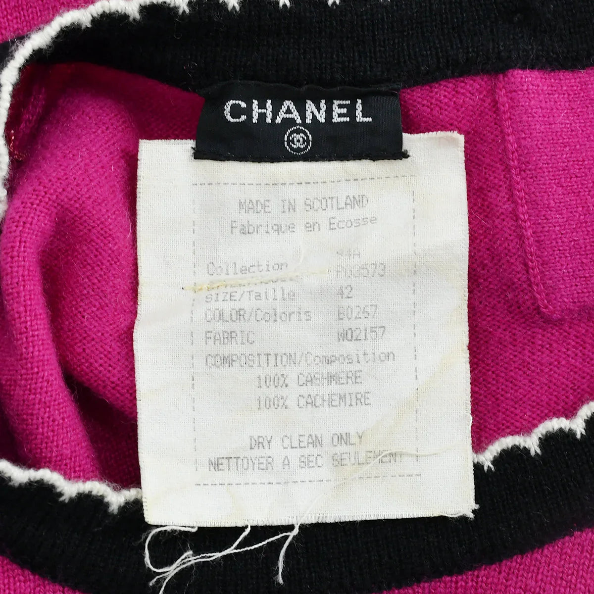 Chanel Short Sleeve Sweater Pink 94A #42