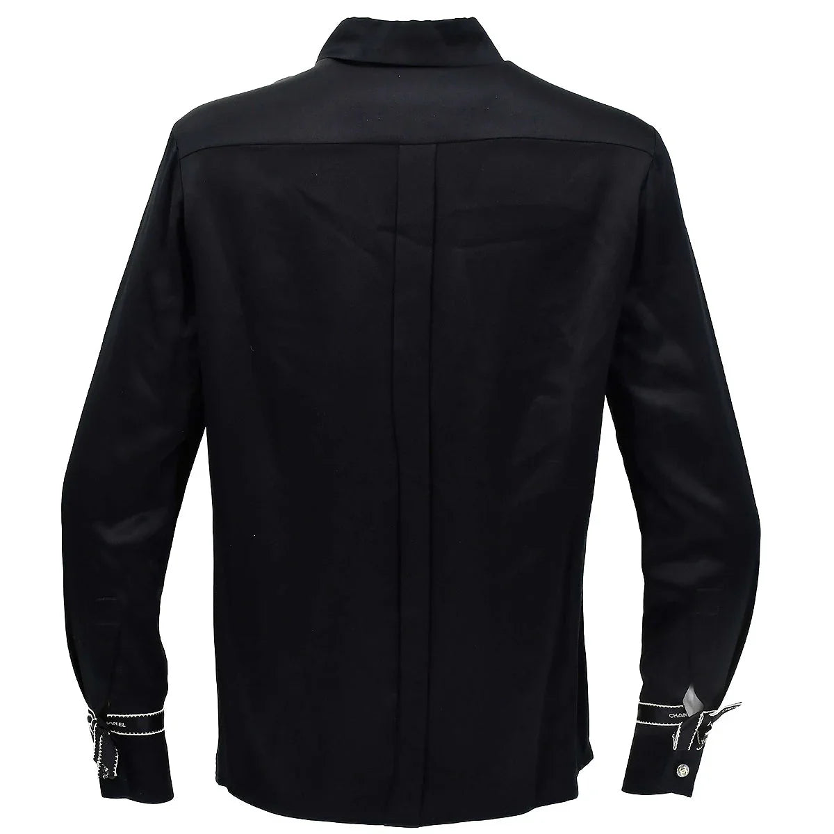 Chanel Blouse Shirt Black 94A #38