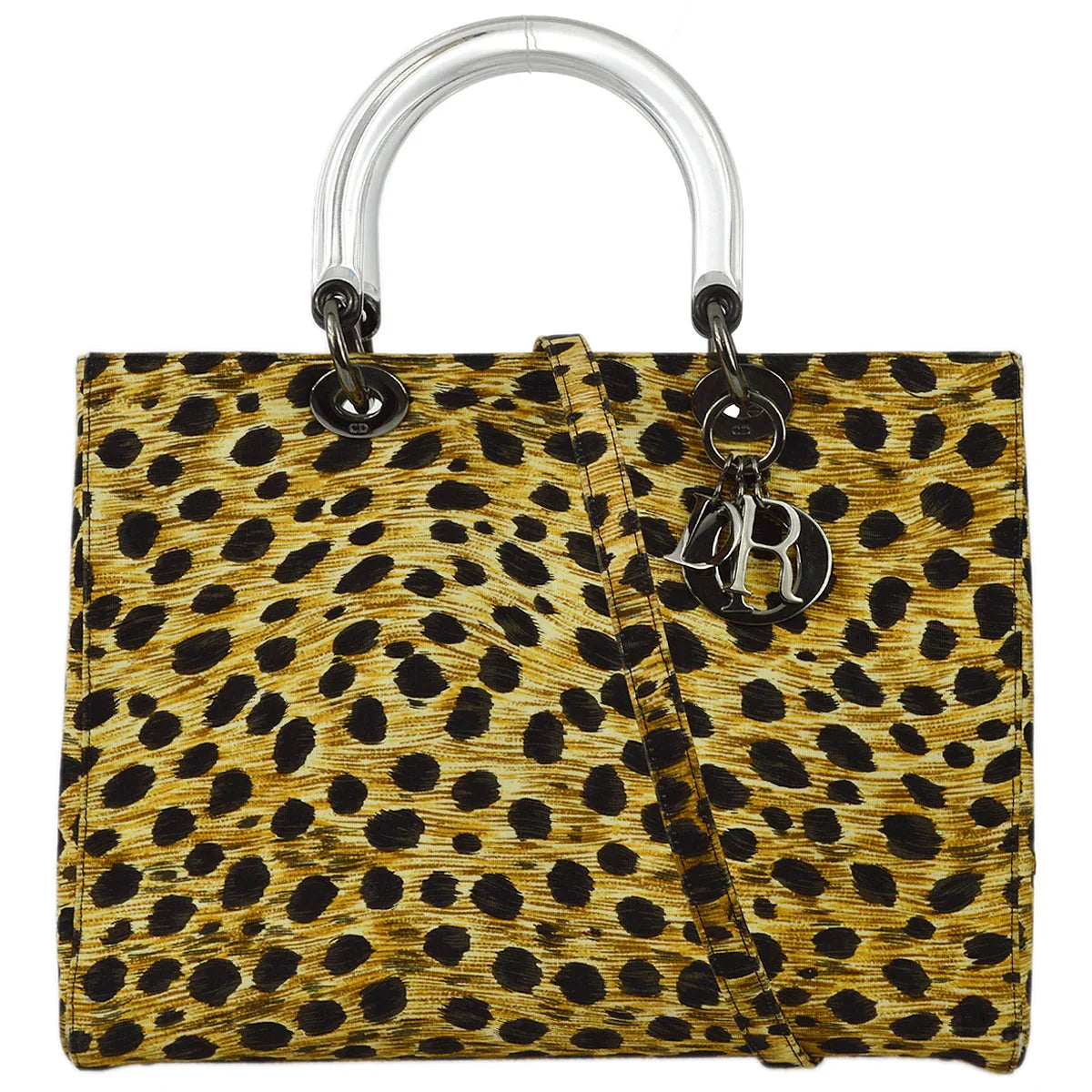 Christian Dior 1999 Cheetah Print Large Lady Dior Bag