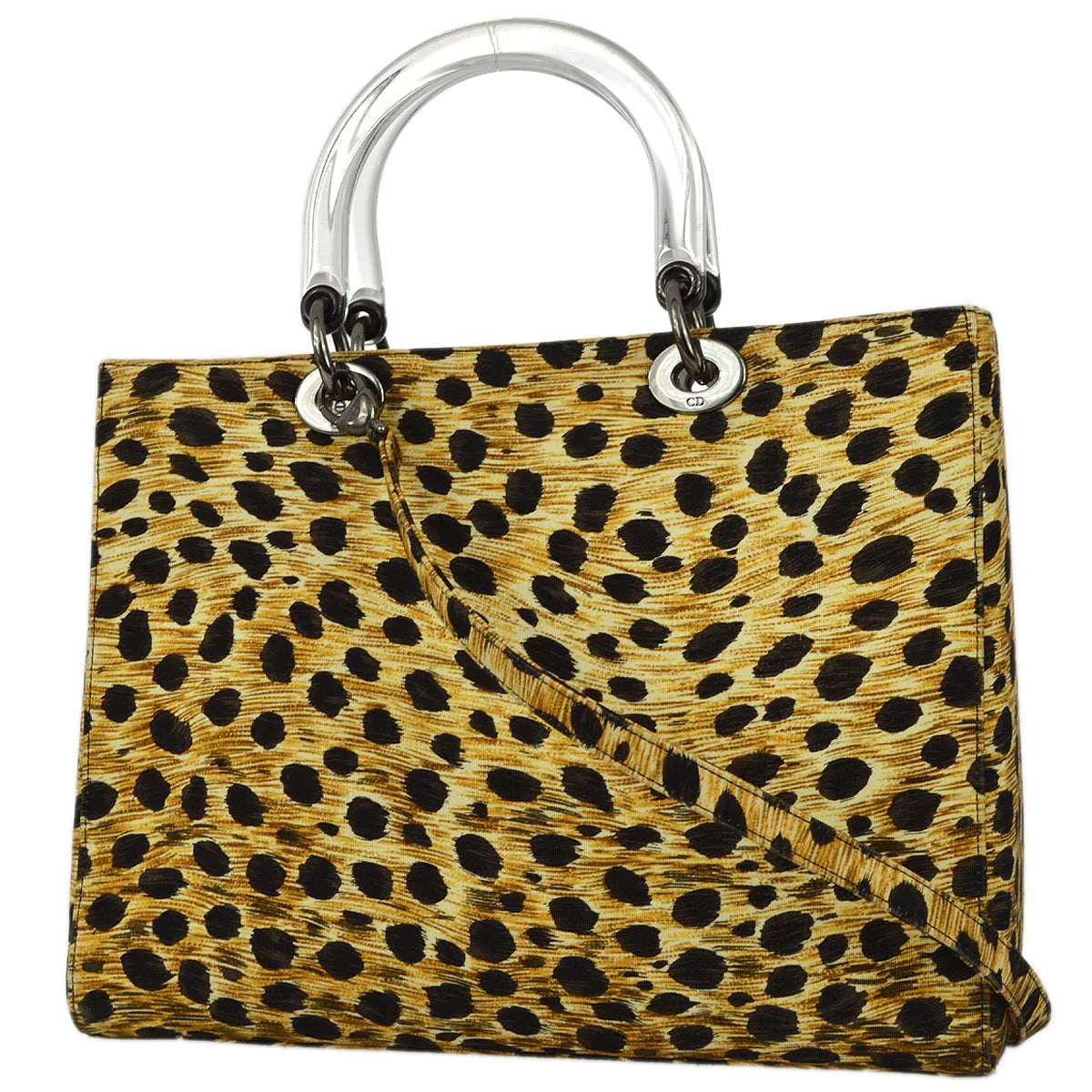 Christian Dior 1999 Cheetah Print Large Lady Dior Bag