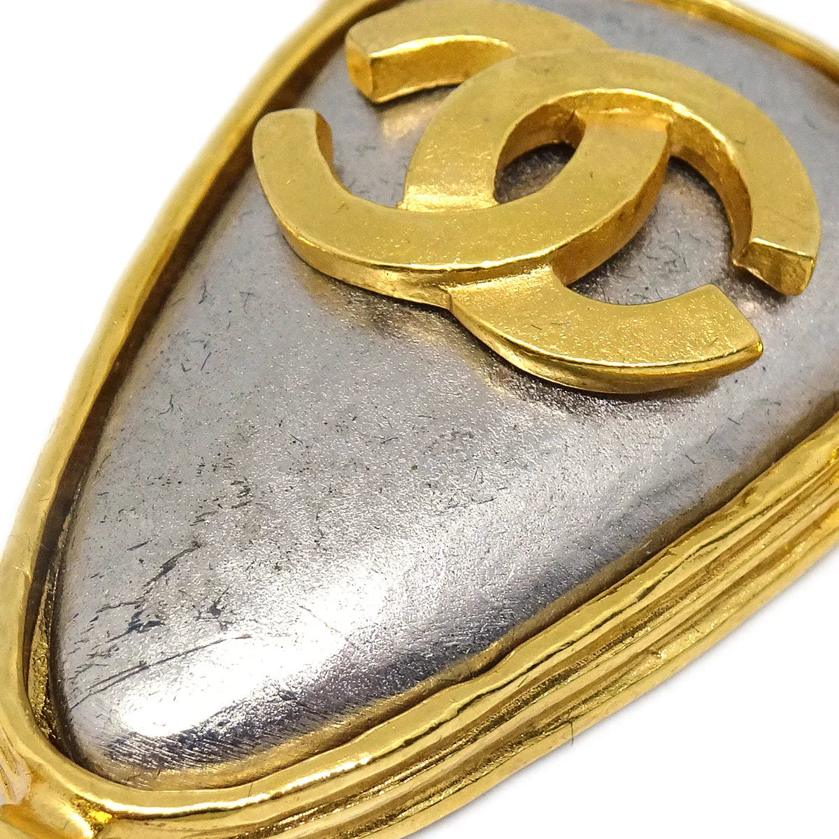 Chanel Chain Pendant Necklace Gold 97A