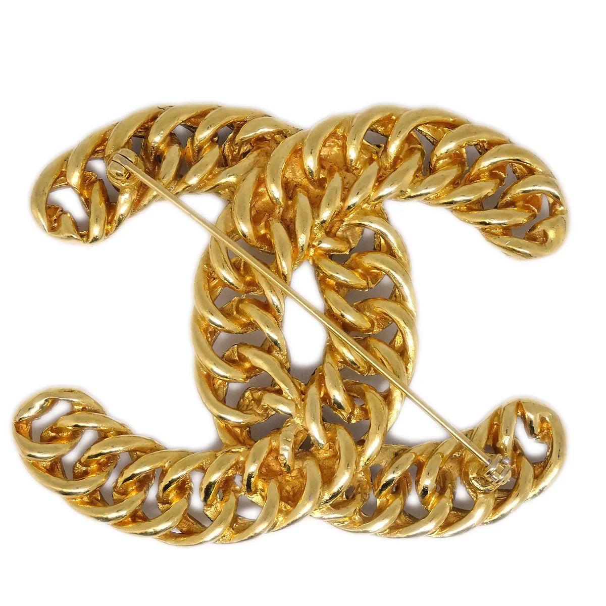 Chanel CC Brooch Pin Gold 1107