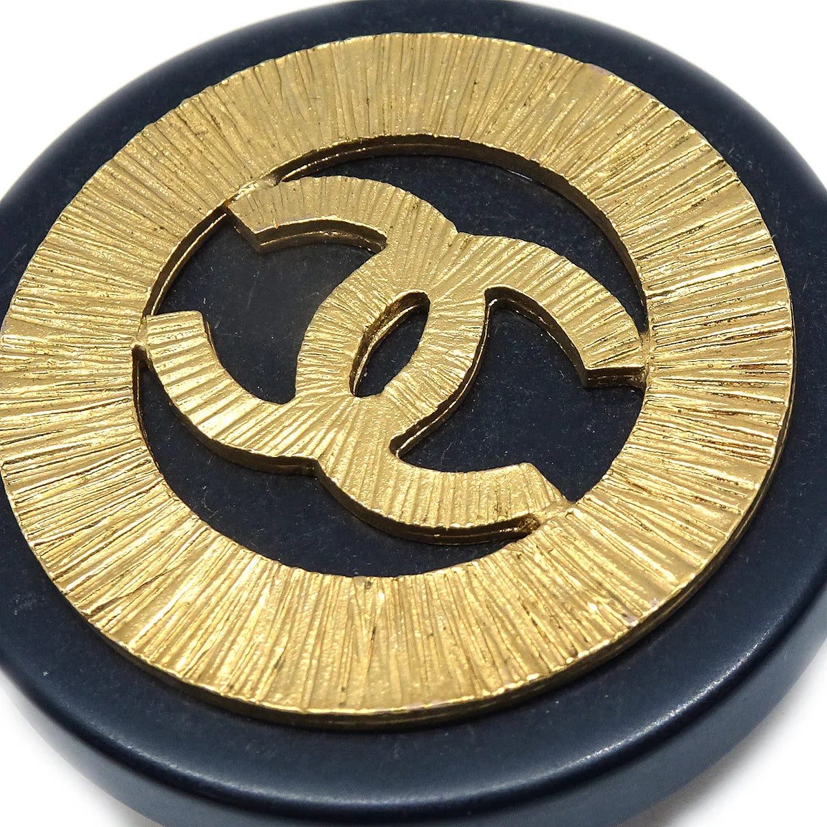 Chanel 1993 Black & Gold Earrings