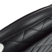 Chanel 1994-1996 Black Caviar Briefcase Business Handbag