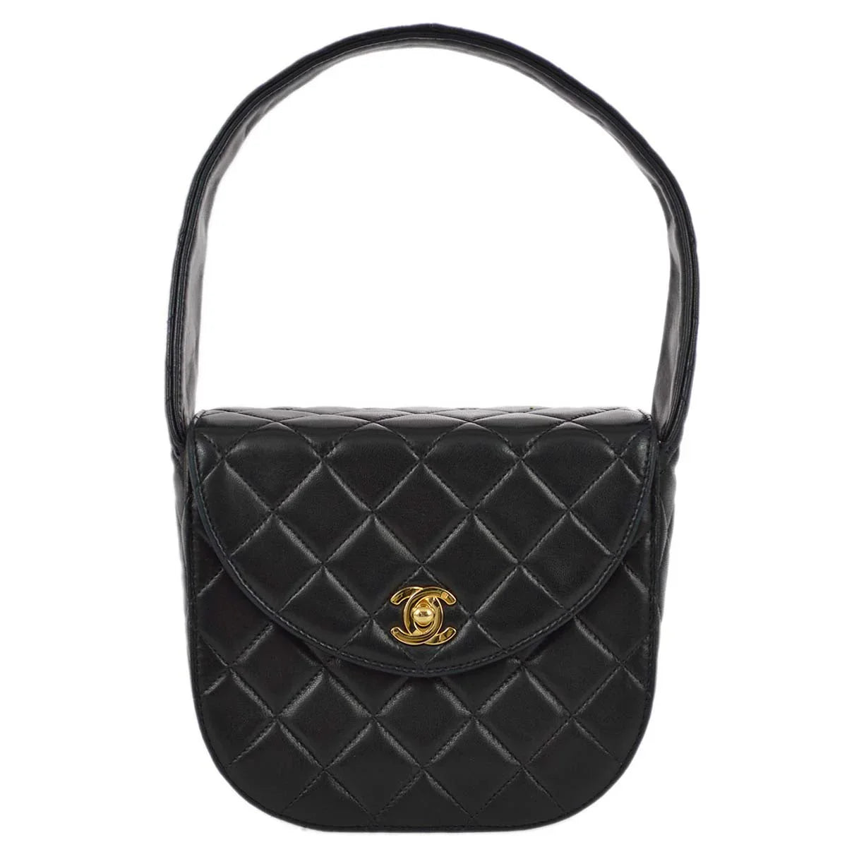 Chanel 1991-1997 Black Lambskin Handbag