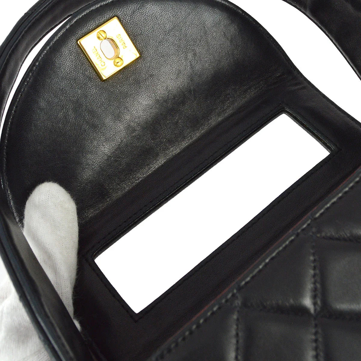 Chanel 1991-1997 Black Lambskin Handbag