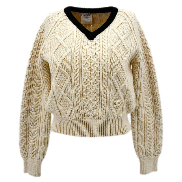 Chanel hot sale knit sweater