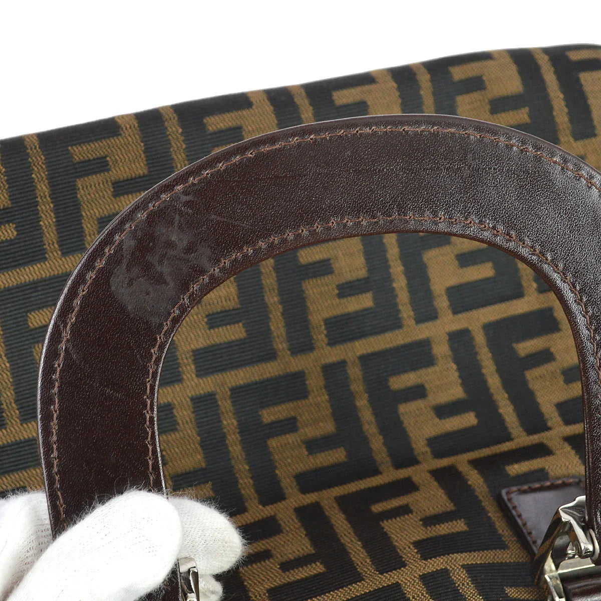 Fendi 2000 Brown Zucca Tote Handbag