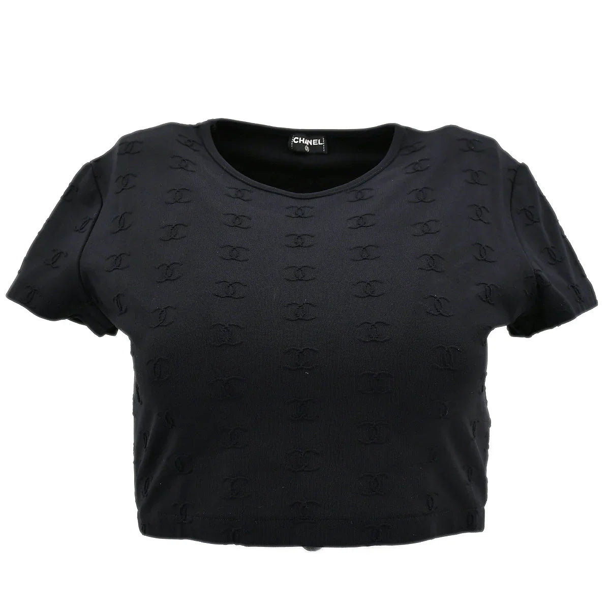 Chanel Spring 1997 CC Logo Embroidered Cropped Top