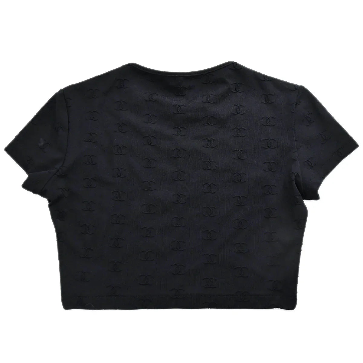 Chanel Spring 1997 CC Logo Embroidered Cropped Top